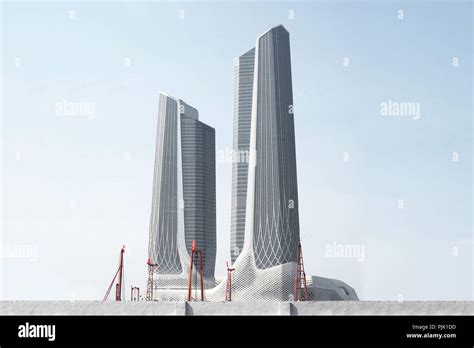 A Skyscraper In Chinas Metropolis Nanjing By Zaha Hadid Hi Res Stock