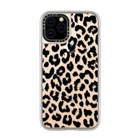 Casetify Grip Case Black Transparent Leopard Print For Iphone 11 Pro