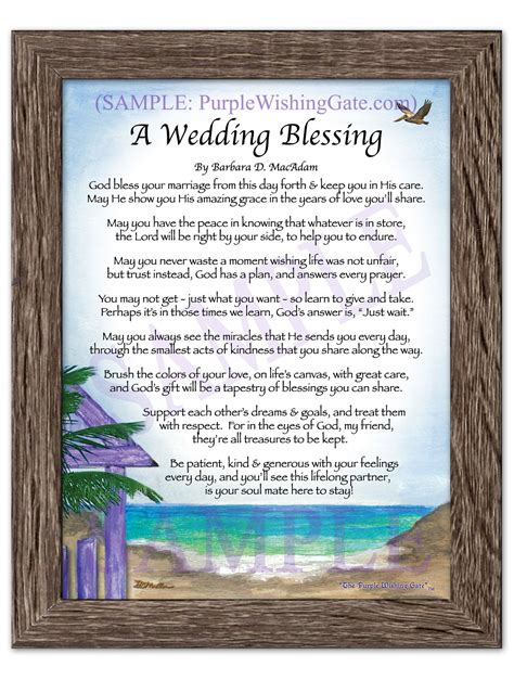 Wedding Blessing Personalized Framed T