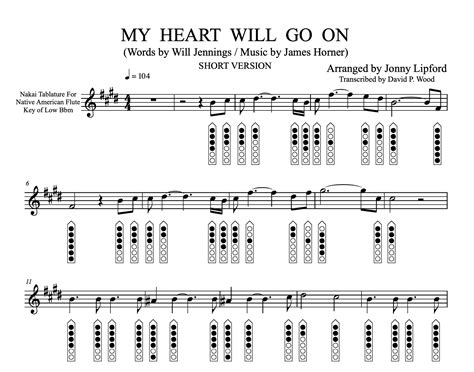 My Heart Will Go On Sheet Music For Native American Flute Pdf