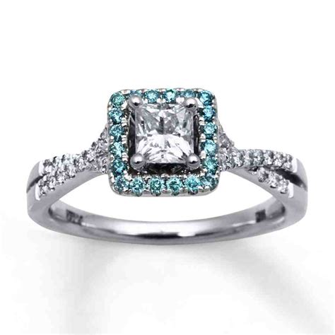 Natural Blue Diamond Engagement Rings Wedding And Bridal Inspiration