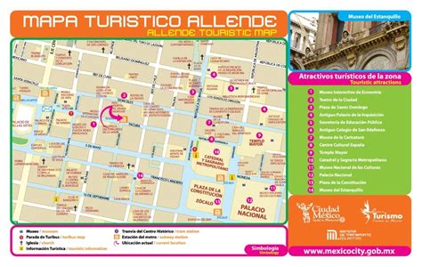Mapas Turisticos De Ciudad De Mexico Desde Metros Map Around The