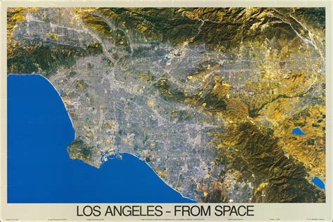 Los Angeles From Space Barry Lawrence Ruderman Antique Maps Inc