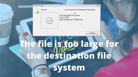 Nothing i click on brings up the run as adminstrator option. Solved "The file is too large for the destination file ...