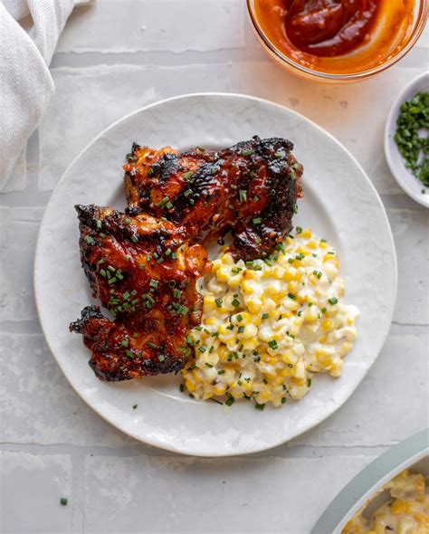 Chipotle Bbq Chicken With Creamed Grilled Corn Recipe