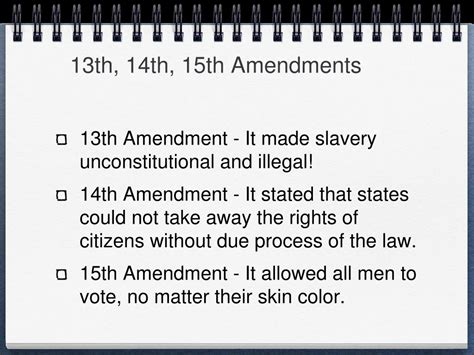 Ppt The 13th 14th And 15th Amendments Powerpoint Presentation Free