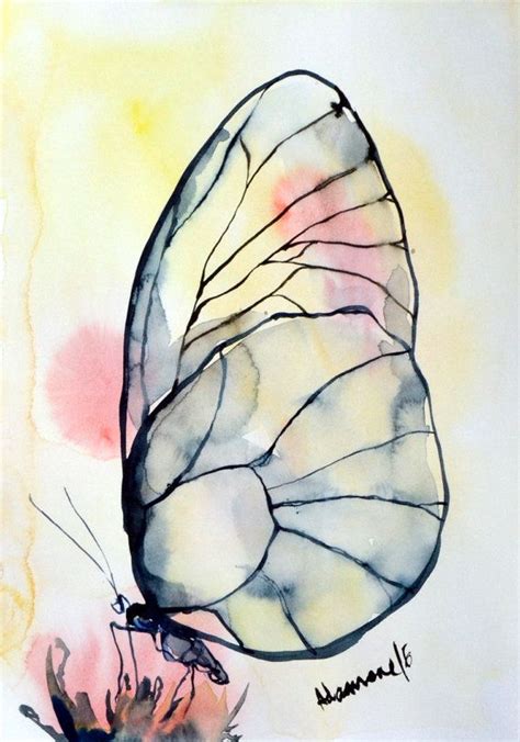 Butterfly Watercolor Painting A4 8x12 Original Artwork Nature Water