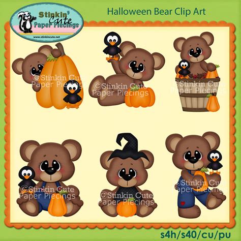 Halloween Bears Clip Art Set Jpeg Jpegs Png Pngs  S Clipart Fall Autumn Printables