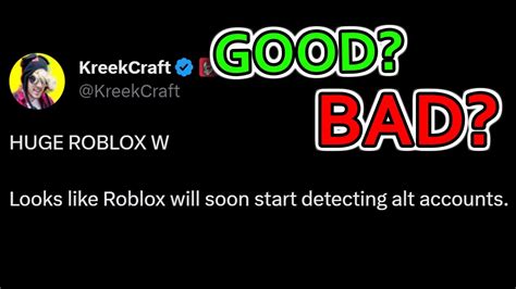 Roblox Is Banning Alt Accounts Now Youtube