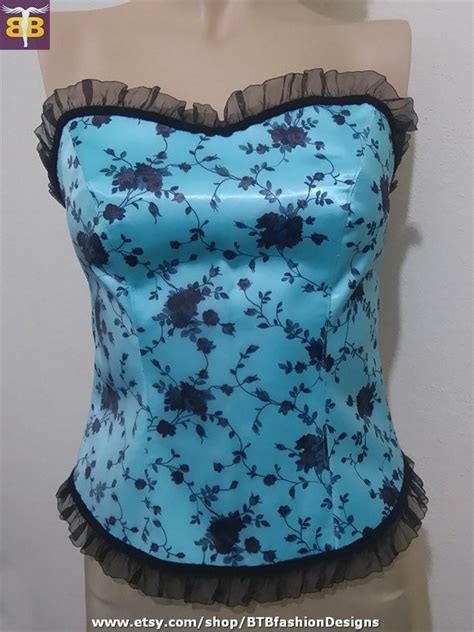 Items Similar To Turquoise Bustier Top Turquoise Crop Top Turquoise