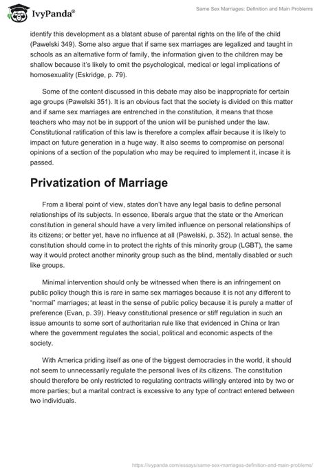 Same Sex Marriages Definition And Main Problems 1574 Words