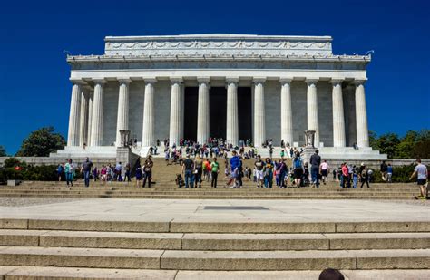 Steps Of The Lincoln Memorial In Washington Dc Image Free Stock Photo