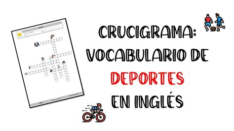 Crucigrama Con Vocabulario De Deportes En Inglés