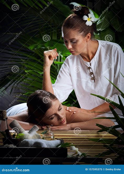 Portrait Of Young Beautiful Woman In Spa Stock Image Image Of Freshness Aromatherapy 157595375