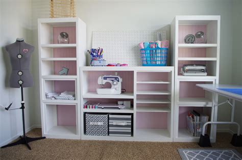 Diy Craft Room Wall Storage Organizer Unit Furniture Makeover Project