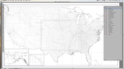 Poster Size Usa Map With All Counties Rectangular Projection