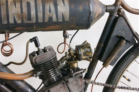 1908 Indian Torpedo Tank Board Track Racer Replica Patina Rat