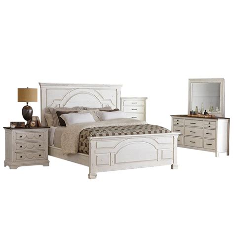 One Allium Way® 5 Piece Vintage White Queen Bedroom Set Wayfairca