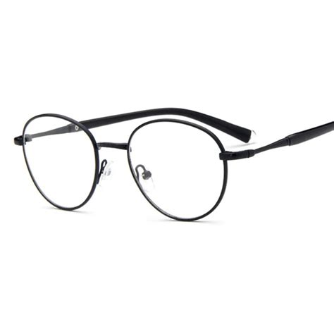 retro round eye glasses frame men women ultralight black optical myopia eyeglasses frame plain