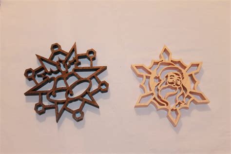 Scroll Saw Pattern Christmas Ornaments Snowflakes Package Etsy Uk