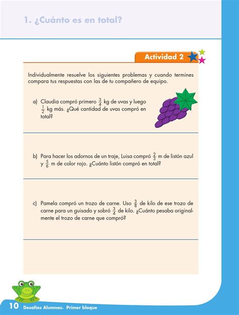 ¿qué fracción representa la parte blanca? Libro De Matematicas 4 Grado Contestado Bloque V - Carles Pen