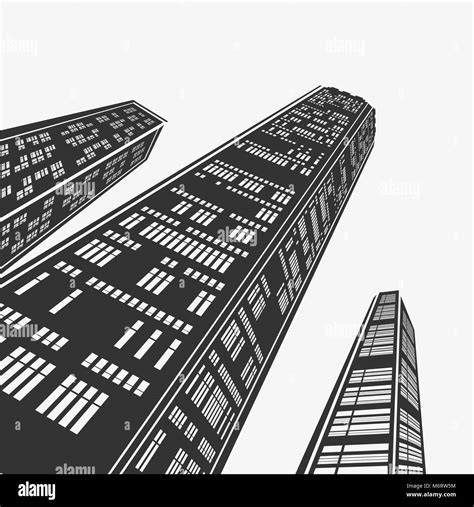 Top Architecture Skyscraper In Perspective Stock Vector Image And Art Alamy