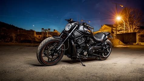 Fondos De Pantalla 3840x2160 Harley Davidson Negro Motocicleta