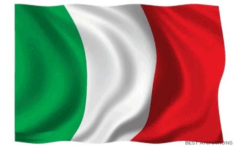The Flag Of Italy Waving In The Wind With White Green And Red Stripes