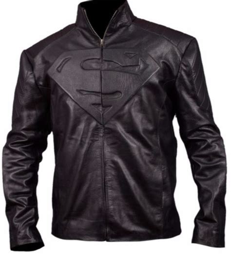 Superman Man Of Steel Genuine Leather Jacket Black Feather Skin