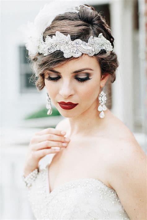 20 Elegant Art Deco Bridal Hair And Makeup Ideas Chic