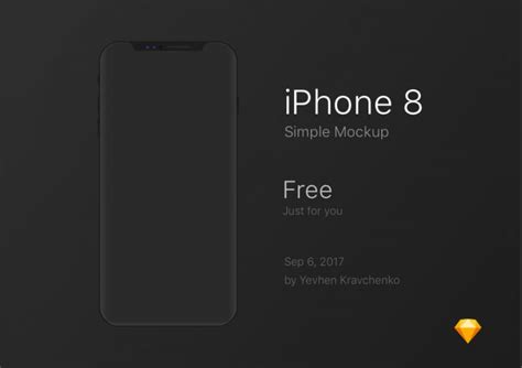 Iphone 8 Simple Mockup Free Sketch Download Freebiesui