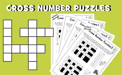 Cross Number Puzzles Lizard Learning
