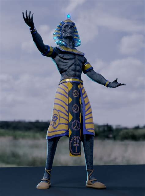 The Black Pharaoh Nyarlathotep From The Cthulhu Mythos Sculpting Retopology Textures Rigging