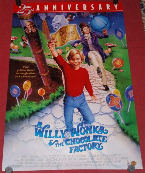 Willy Wonka And The Chocolate Factory Movie Poster 27x40 Ds Gene Wilder 25th Ann 4561122972