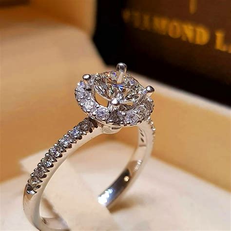 Boho Women Crystal White Round Ring Set Brand Luxury Promise Silver