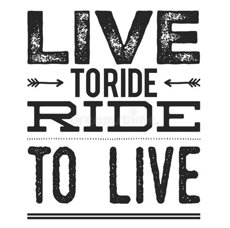 Live To Ride Cool Biker Quote For T Shirt Motorcycle Print Banner