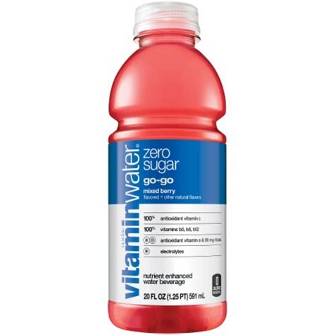Vitaminwater Zero Sugar Go Go Mixed Berry Flavored Enhanced Water Beverage 20 Fl Oz Fred Meyer