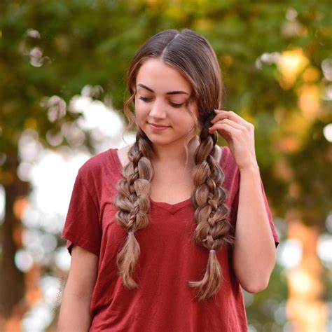 Again, because you're only working with two primary sections, there's no need to worry about mixing strands. Double 4-strand braids 🍃 | Long hair women, Womens hairstyles, Long hair styles