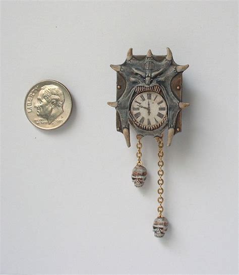 Evil Coo Coo Clock By Clevella On Deviantart Halloween Miniatures