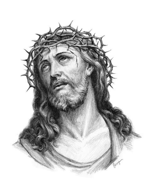 Jesus Crown Of Thorns Jesus Christ Drawing Christ Tattoo Jesus