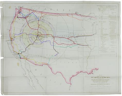 Unrecorded persuasive map pushing Salt Lake City as a WWI-era army