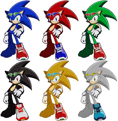 Riders Sonic Recolors By Shadowgarion On Deviantart