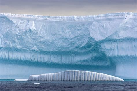 Icebergs Carved By The Forces Of Nature Photographed Off The Coast Of