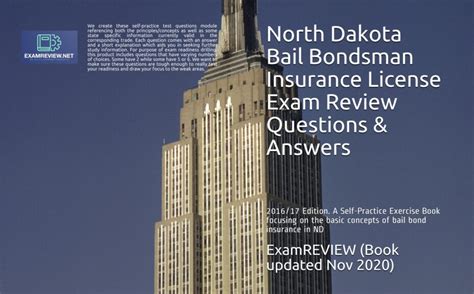 Schedule and pass a licensing exam. North Dakota Bail Bondsman Insurance License Exam Review ...