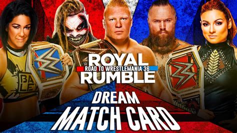 Rumble ~ lyricssmoke in my lungsblood on my tonguei'm here to make the devil cryit's like a drugwhen i'm on the hunti'm gonna wake the war insidestare at. WWE ROYAL RUMBLE 2020 | MY DREAM MATCH CARD - YouTube