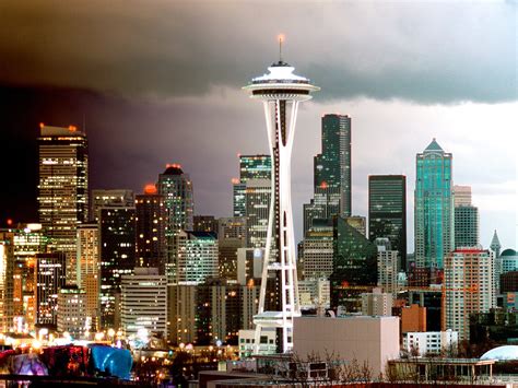 Seattle Skyline Washington Wallpapers Wallpapers Hd