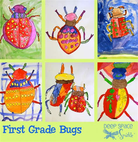 Bug Paintings Art Lessons Elementary Grade 1 Art Art Education