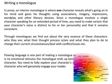 Ppt Writing A Monologue Powerpoint Presentation Free Download Id