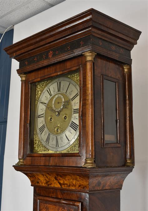 A Fine Late 17th Century Walnut Veneered Longcase Clock By Daniel Le Count Of London The Movement