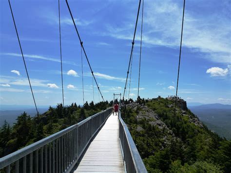 Gsmnp Hiker Grandfather Mountain Mile High Swinging Bridge